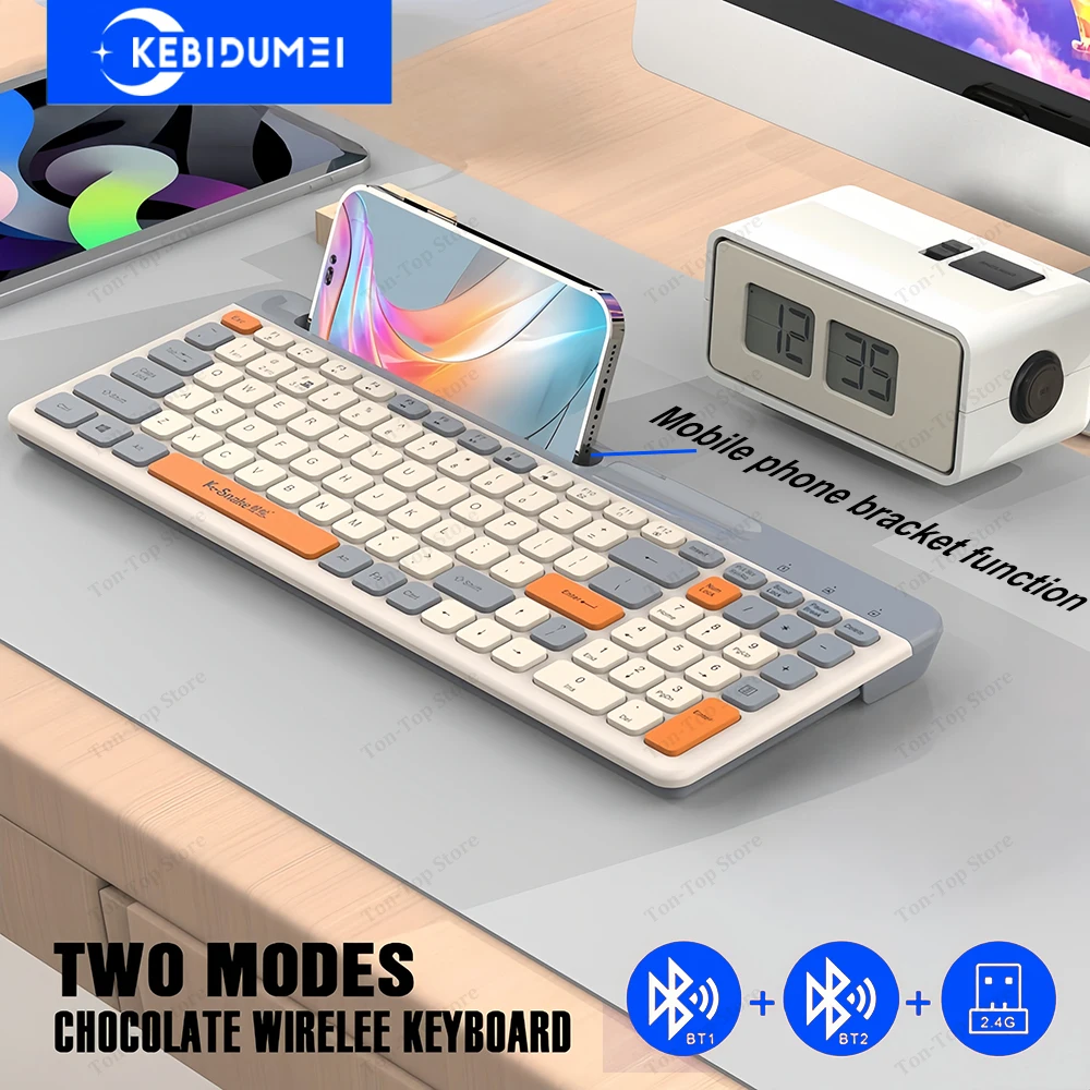 100 Keys 2.4G Wireless Keyboard Dual Bluetooth Keyboard Rechargeable Keyboard with Phone Bracket Function For PC Laptop Macbook
100 Keys 2.4G Wireless Keyboard Dual Bluetooth Keyboard Rechargeable Keyboard with Phone Bracket Function For PC Laptop Macbook