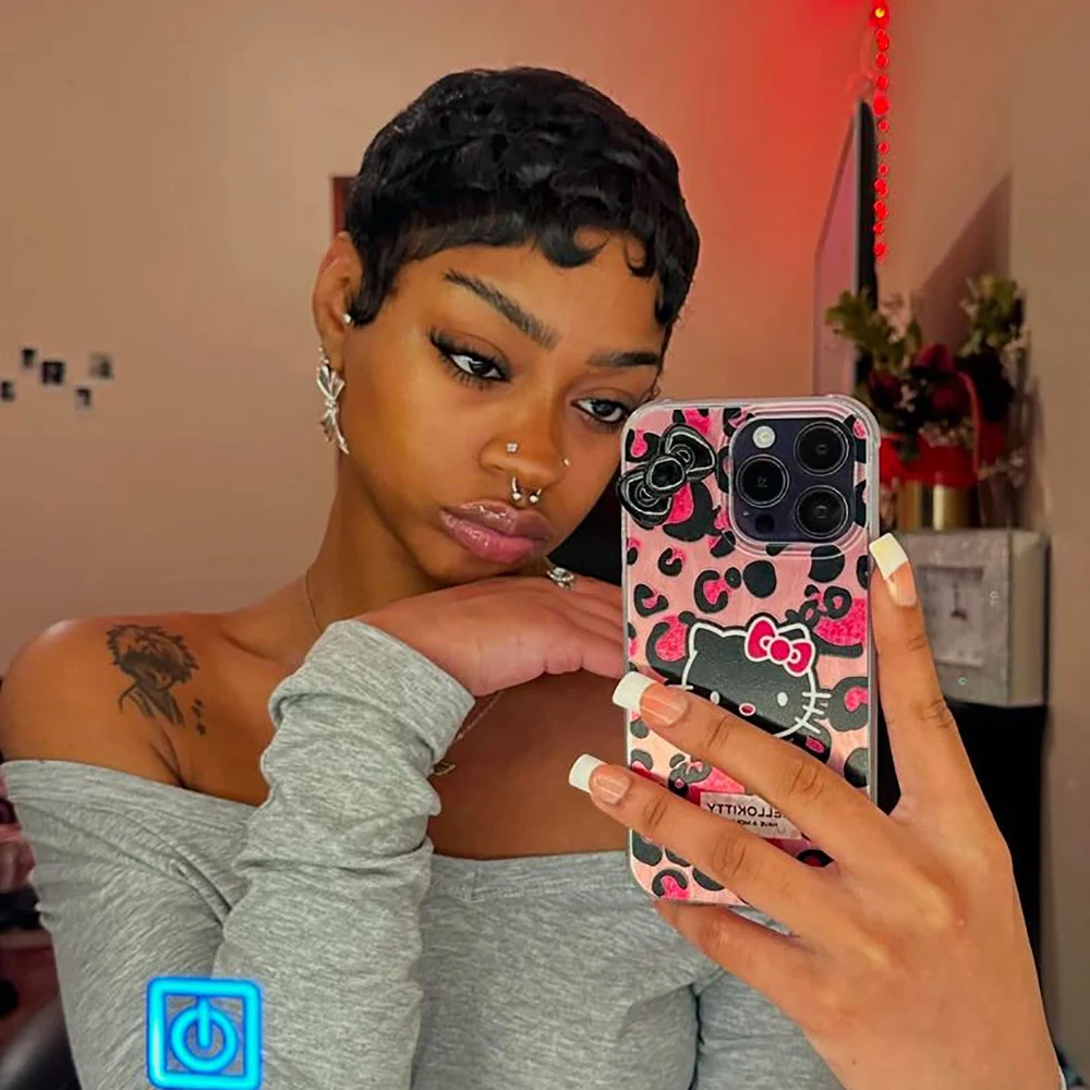 Бразильский парик Элегантный парик с волнистыми пальцами и стрижкой пикси Многослойный парик из человеческих волос для женщин Парики машинного производства для ежедневного использования
Бразильский парик Элегантный парик с волнистыми пальцами и стрижкой пикси Многослойный парик из человеческих волос для женщин Парики машинного производства для ежедневного использования