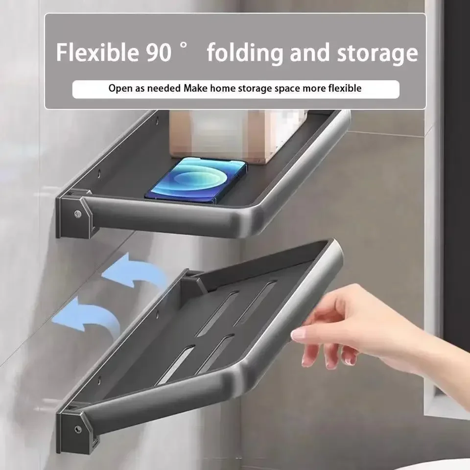 Foldable Aluminum Vanity Shelf, 90 Degree, Waterproof, Hanging, Toiletries Organizer, Household Products, No Punch
Foldable Aluminum Vanity Shelf, 90 Degree, Waterproof, Hanging, Toiletries Organizer, Household Products, No Punch