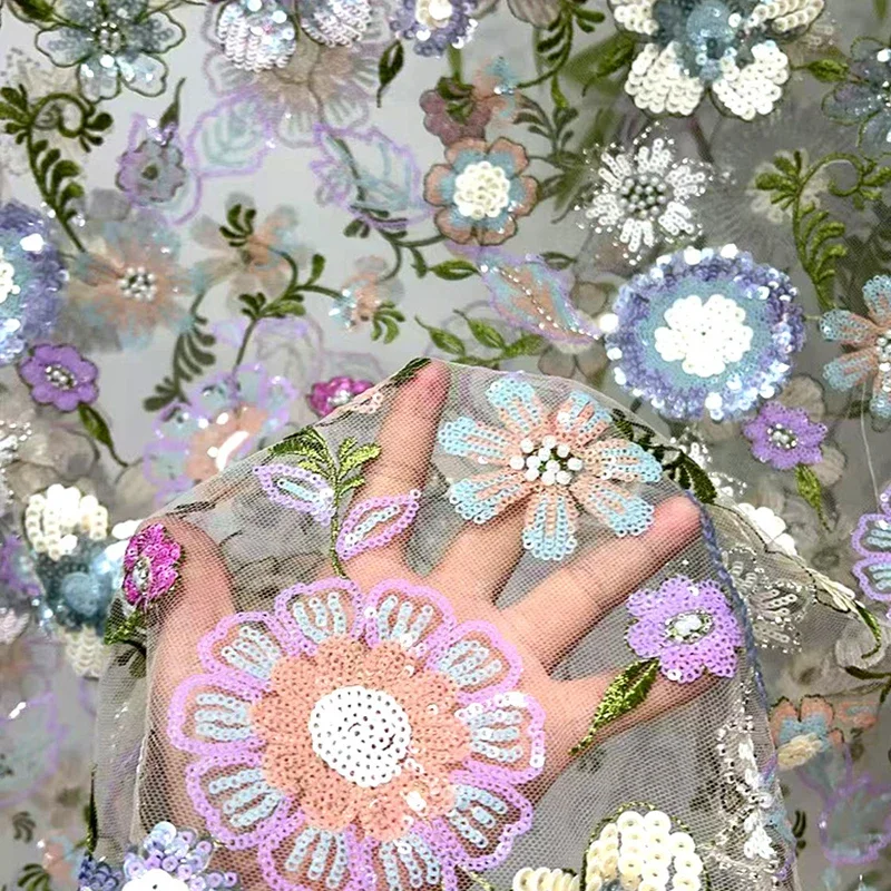 Luxury Floral Sequins Beaded Embroidery Fabric Lace Tulle Dress Wedding Dress Cheongsam Fairy Costume DIY Sewing Fabric
Luxury Floral Sequins Beaded Embroidery Fabric Lace Tulle Dress Wedding Dress Cheongsam Fairy Costume DIY Sewing Fabric