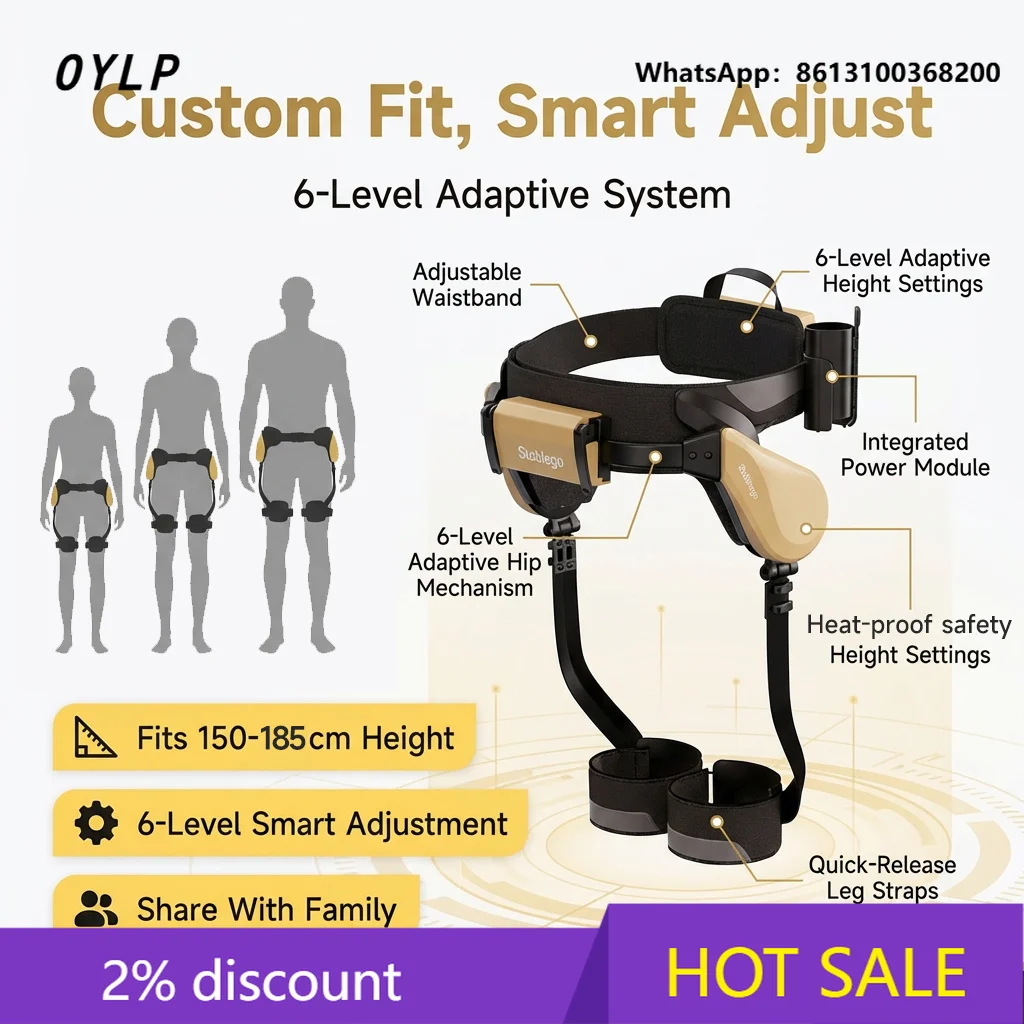 OYLP Ultra Lightweight 2kg Lower Limb Exoskeleton Walking Assistant Power Suit Wearable Robot for Elderly Hiking Climbing
OYLP Ultra Lightweight 2kg Lower Limb Exoskeleton Walking Assistant Power Suit Wearable Robot for Elderly Hiking Climbing