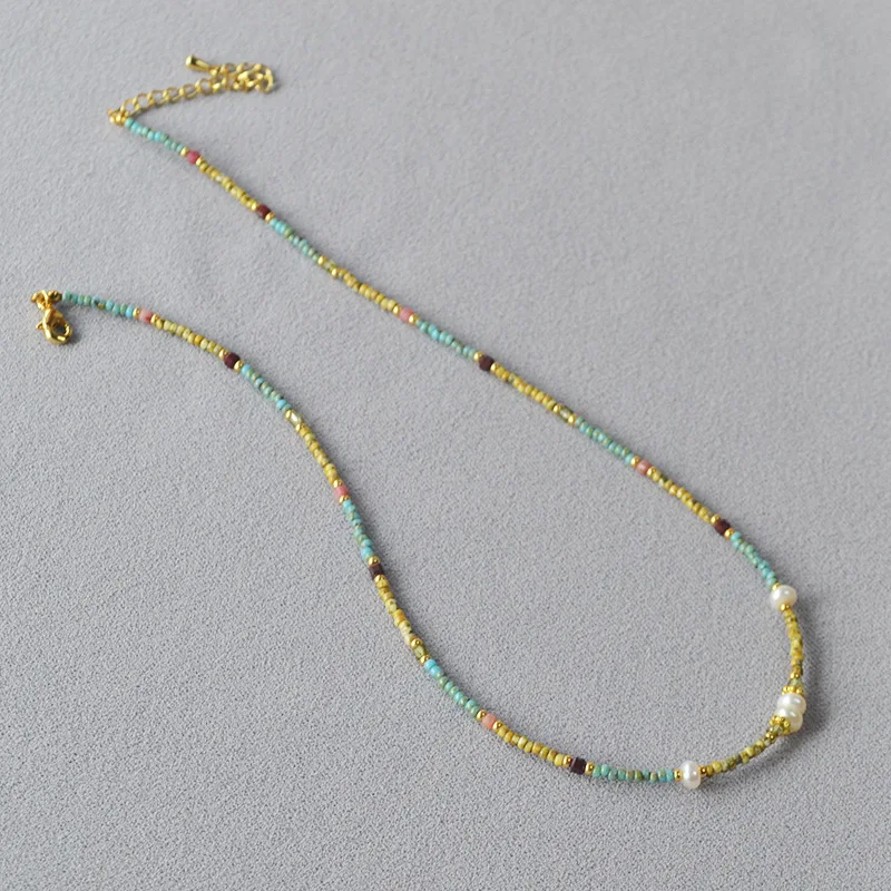 Japanese Style Age-reducing Rice Beads Retro Literary Freshwater Pearls, Elegant Color Matching Short Necklace, Clavicle Chain
Japanese Style Age-reducing Rice Beads Retro Literary Freshwater Pearls, Elegant Color Matching Short Necklace, Clavicle Chain