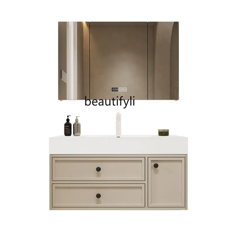 Stone Plate Ceramic Seamless Whole Washbin Bathroom Cabinet Combination American Light Luxury Bathroom Table French
Stone Plate Ceramic Seamless Whole Washbin Bathroom Cabinet Combination American Light Luxury Bathroom Table French
