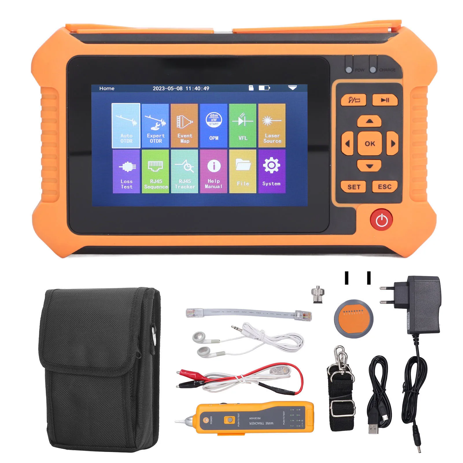 Optical Time Domain Reflectometer Fiber Optical Tester Power Meter 4.3in LCD Screen OTDR Meter Portable OTDR Meter
Optical Time Domain Reflectometer Fiber Optical Tester Power Meter 4.3in LCD Screen OTDR Meter Portable OTDR Meter