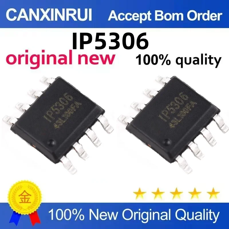 (5-100 pieces) Brand new original IP5306 2.1A charging/2.4A discharging SOP-8 spot chip IC
(5-100 pieces) Brand new original IP5306 2.1A charging/2.4A discharging SOP-8 spot chip IC