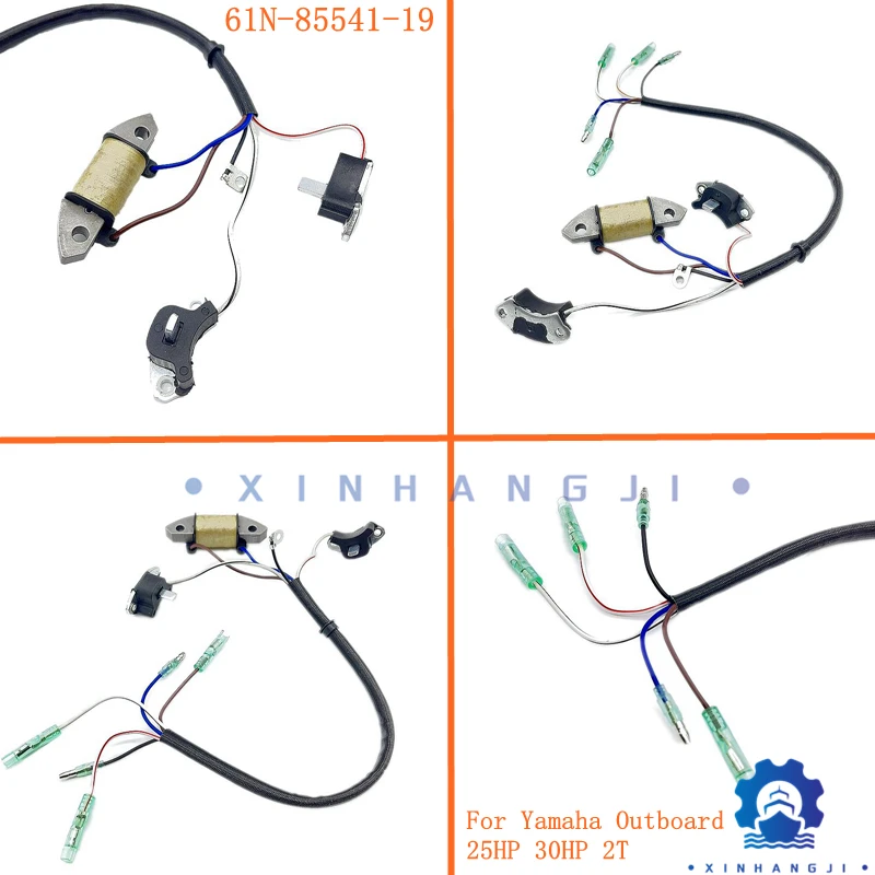 Катушка, зарядка 61N-85541-19 для катушки зарядки подвесного мотора Yamaha + 2 триггерные катушки, 2-тактный, 25/30 л.с., 69P-85541-09,61N-85541-19-00
Катушка, зарядка 61N-85541-19 для катушки зарядки подвесного мотора Yamaha + 2 триггерные катушки, 2-тактный, 25/30 л.с., 69P-85541-09,61N-85541-19-00