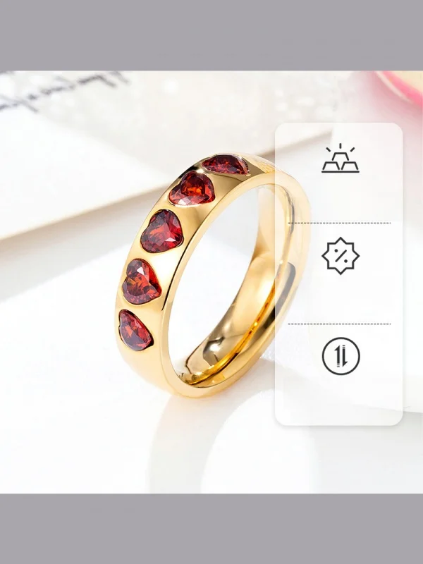 New 2023 Titanium Steel Ring with Set Diamo Plated in 8K Gold Luxury Feel Women's Jewelry Heart aped Ring
New 2023 Titanium Steel Ring with Set Diamo Plated in 8K Gold Luxury Feel Women's Jewelry Heart aped Ring