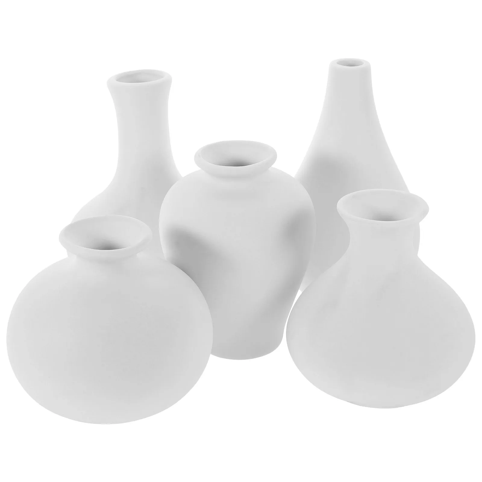 5Pcs Mini Ceramic Flower Mini Containers Set Smooth Textured Vases for Home Desktop Decoration Flower Holders Art Vases
5Pcs Mini Ceramic Flower Mini Containers Set Smooth Textured Vases for Home Desktop Decoration Flower Holders Art Vases