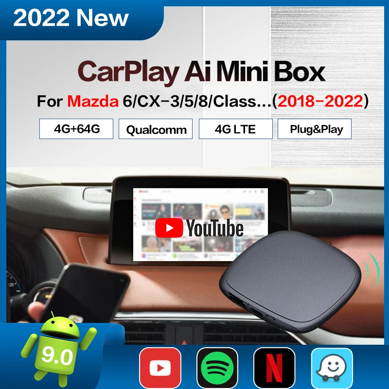 Беспроводная Автомобильная магнитола Carplay Ai Box UX999 Pro с экраном Android, автомобильный мультимедийный плеер для Mazda с Bluetooth 5,0 Carplay 4 + 64 ГБ
Беспроводная Автомобильная магнитола Carplay Ai Box UX999 Pro с экраном Android, автомобильный мультимедийный плеер для Mazda с Bluetooth 5,0 Carplay 4 + 64 ГБ