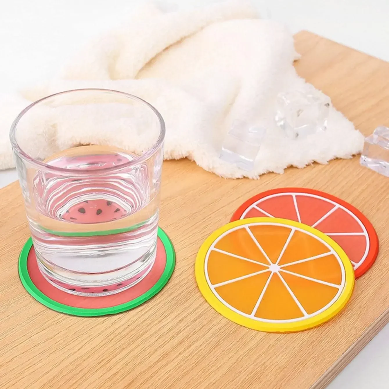 7pcs Silicone Coasters Set, Fruit Design Non-Slip Cup Pads, Creative Assorted Fruit Slice Drink Mats For Coffee & Tea
7pcs Silicone Coasters Set, Fruit Design Non-Slip Cup Pads, Creative Assorted Fruit Slice Drink Mats For Coffee & Tea