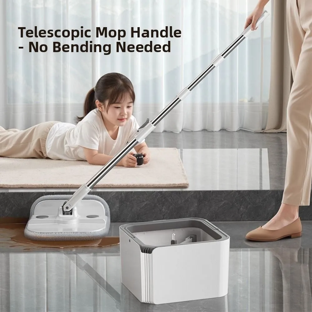 Hands-Free Rotary Mop and Bucket Set Sewage Separation Detachable Spin Dry Mop with Bucket Dust Removal Save Space
Hands-Free Rotary Mop and Bucket Set Sewage Separation Detachable Spin Dry Mop with Bucket Dust Removal Save Space