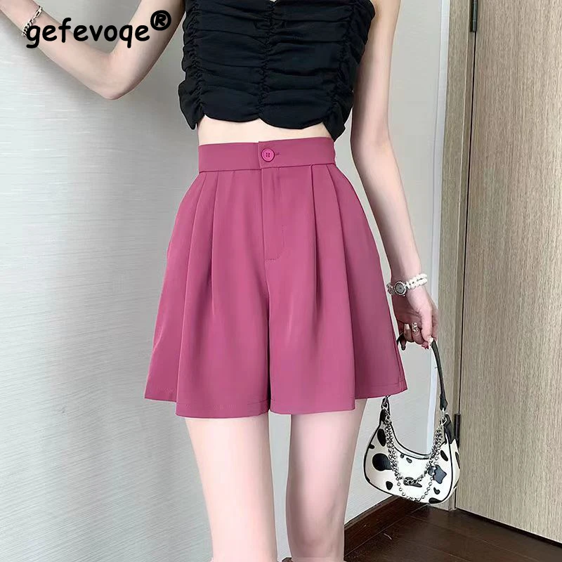 2023 Women Summer Harajuku Pleated Streetwear Elegant High Waist Suit Shorts Korean Solid Wide Leg Short Pants Pantalones Cortos
2023 Women Summer Harajuku Pleated Streetwear Elegant High Waist Suit Shorts Korean Solid Wide Leg Short Pants Pantalones Cortos