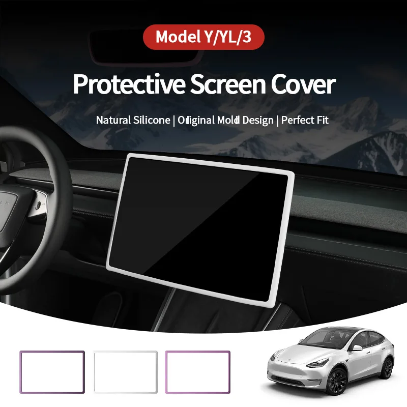 For Tesla Model Y Juniper Model 3 2024+ Car Central Control Screen Display and Interior Rearview Mirror Protector Silicone Frame
For Tesla Model Y Juniper Model 3 2024+ Car Central Control Screen Display and Interior Rearview Mirror Protector Silicone Frame