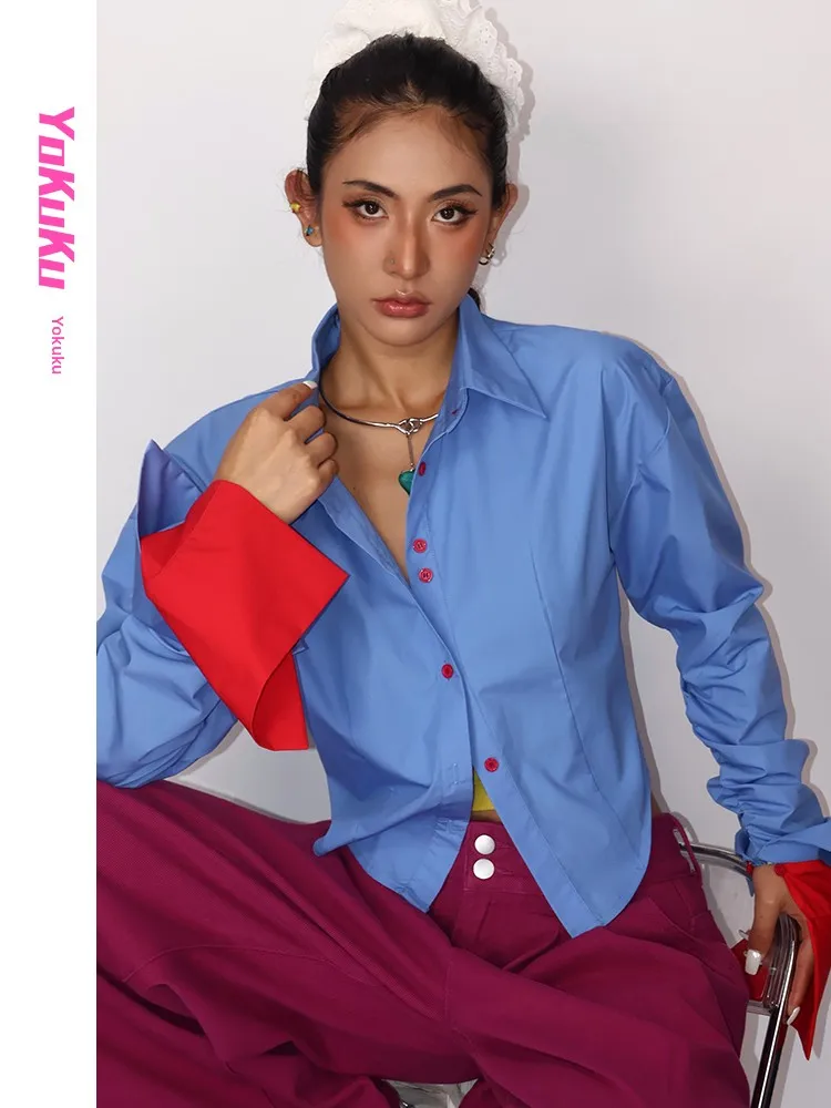 Slimming Fashionable Detachable Color Block Sleeve Open Cardigan Shirt Women's Casual Style Polyester Cotton Blend Long Sleeve
Slimming Fashionable Detachable Color Block Sleeve Open Cardigan Shirt Women's Casual Style Polyester Cotton Blend Long Sleeve