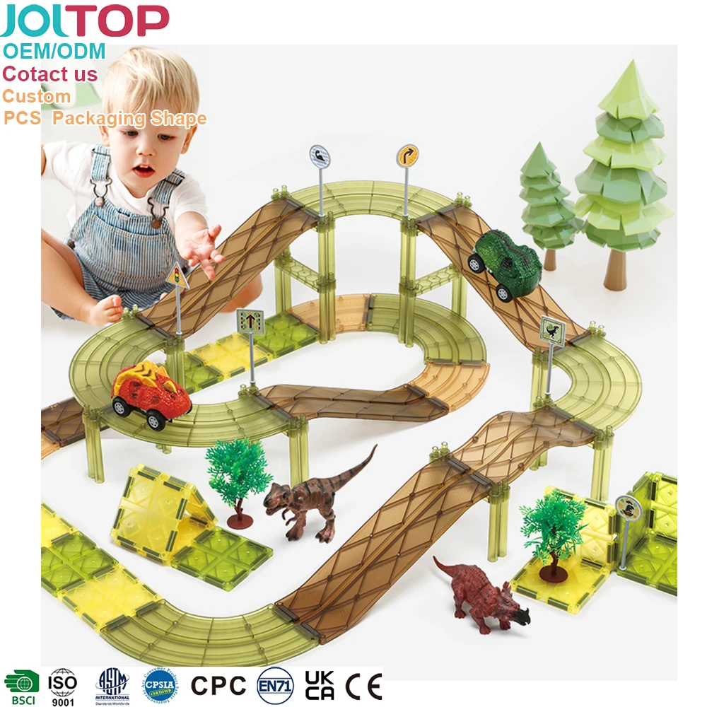 Factory Selling Magnetic Tile Set Dino Theme Creative Educational Toy for Kid Marble Run Racing Car Track Magnetic Building Tile
Factory Selling Magnetic Tile Set Dino Theme Creative Educational Toy for Kid Marble Run Racing Car Track Magnetic Building Tile
