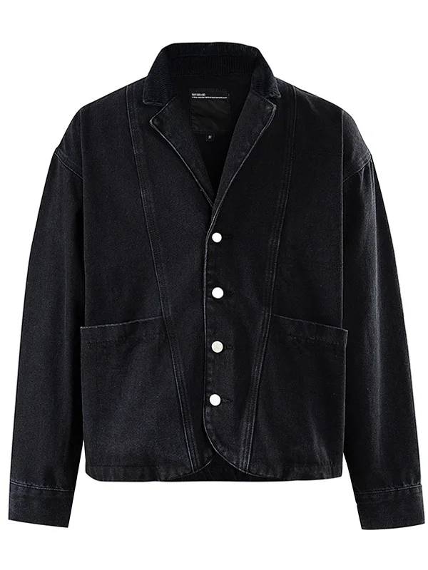 Retro Waed Bla Denim Jaet Men's Design Large ket Workwear Spring Autumn Sle Cotton Polyester Blend Jaet
Retro Waed Bla Denim Jaet Men's Design Large ket Workwear Spring Autumn Sle Cotton Polyester Blend Jaet