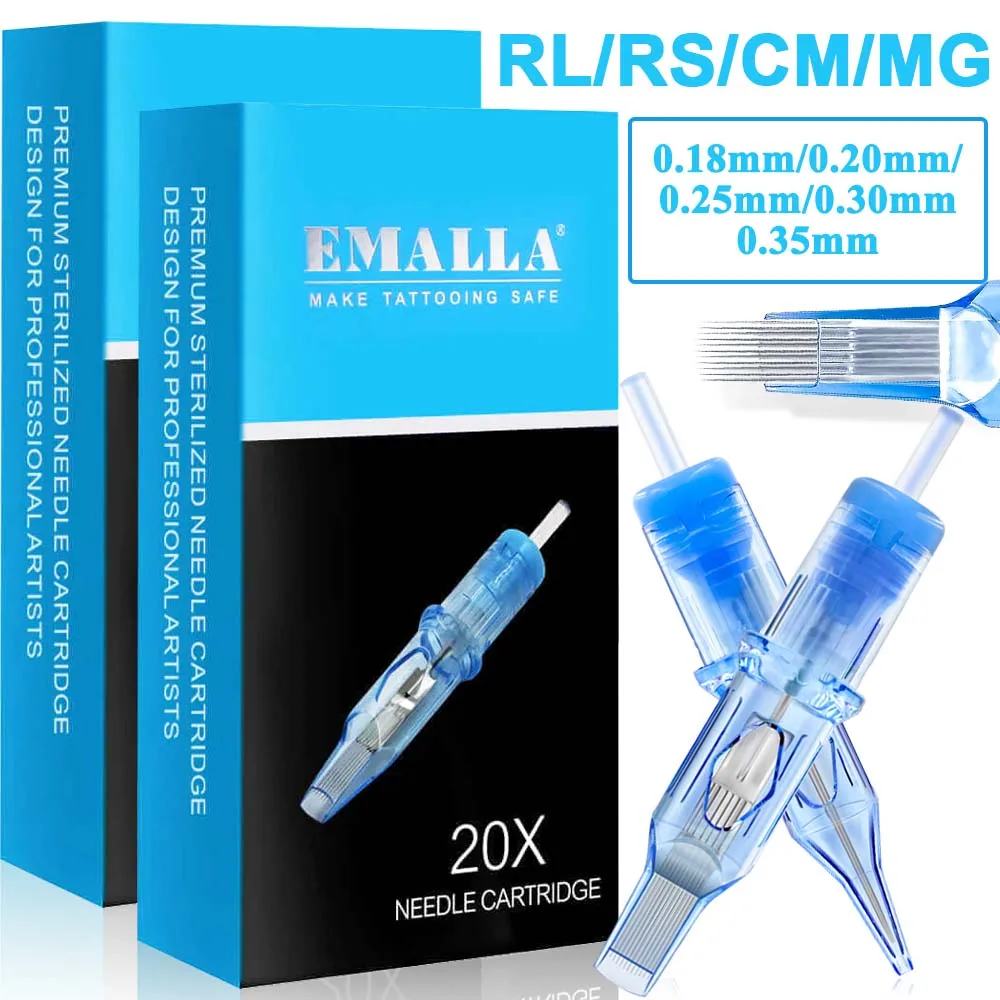 EMALLA Eliot Cartridge Needle 20/10 шт. Профессиональная стерилизация RL RS CM M1 Игольчатые картриджи для татуировки Макияж Тату-машины
EMALLA Eliot Cartridge Needle 20/10 шт. Профессиональная стерилизация RL RS CM M1 Игольчатые картриджи для татуировки Макияж Тату-машины