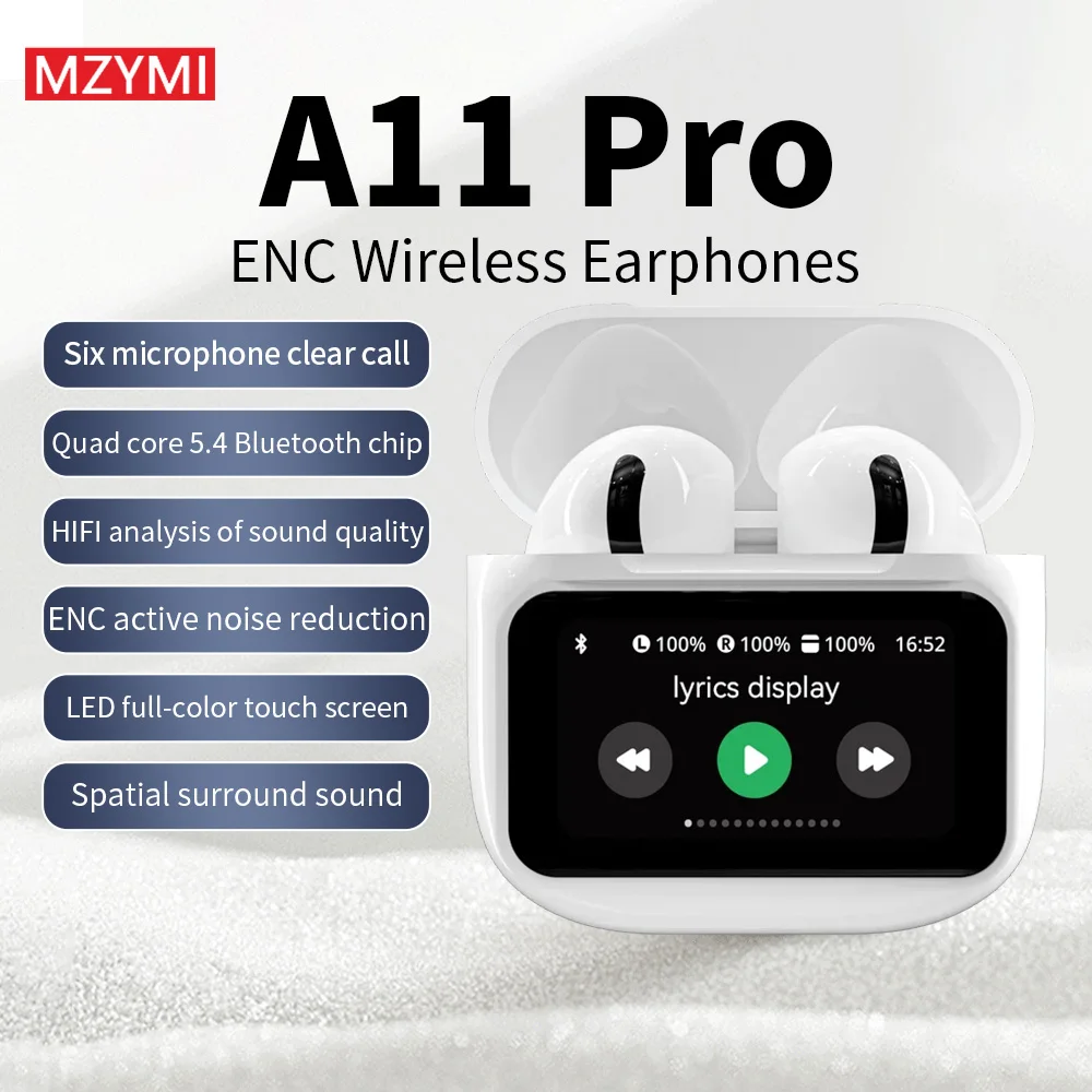 MZYMI TWS In Ear Wireless Bluetooth Earphones Bluetooth 5.4 ENC Call Noise Reduction LED Full Color Touch Screen Earphones
MZYMI TWS In Ear Wireless Bluetooth Earphones Bluetooth 5.4 ENC Call Noise Reduction LED Full Color Touch Screen Earphones