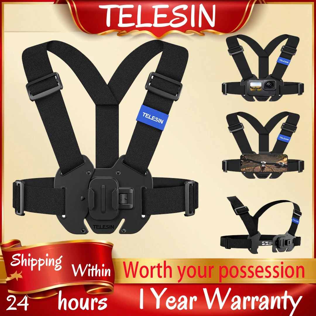 TELESIN Chest Mount Belt Head Strap for GoPro Hero 11 10 9 8 7 6 5 Insta360 SJCAM EKEN DJI Action Camera Accessories
TELESIN Chest Mount Belt Head Strap for GoPro Hero 11 10 9 8 7 6 5 Insta360 SJCAM EKEN DJI Action Camera Accessories