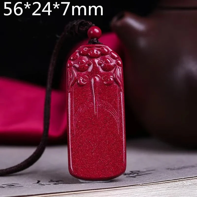 Handmade Exquisitely Carved Cinnabar Crystal Pendant for Men and Women Purple Cinnabar Charms Necklace Pendan
Handmade Exquisitely Carved Cinnabar Crystal Pendant for Men and Women Purple Cinnabar Charms Necklace Pendan