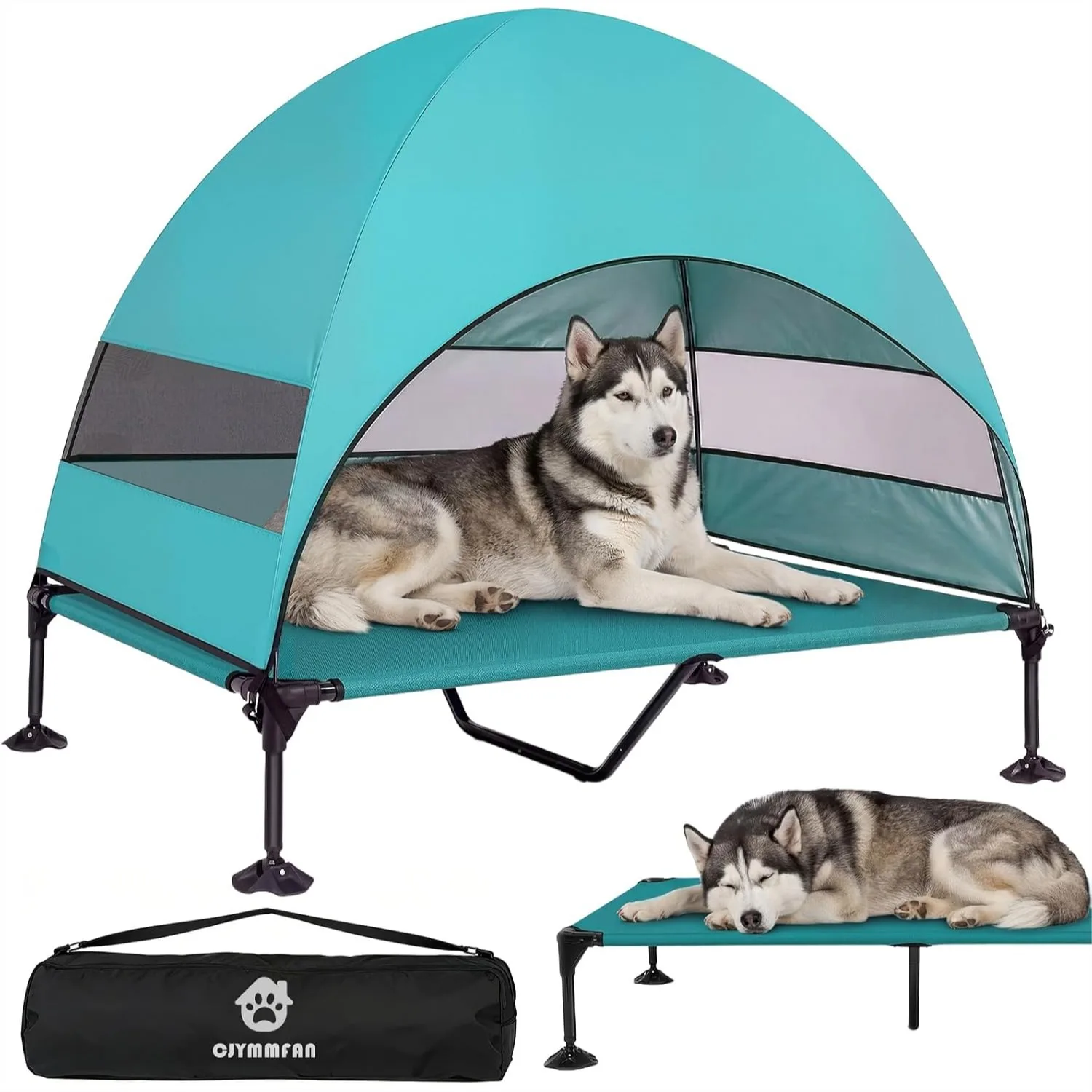 Elevated Dog Bed with UV-Proof Canopy, Outdoor Pet Tent with Powerful Adjustable Feet for Camping, Patio, Beach
Elevated Dog Bed with UV-Proof Canopy, Outdoor Pet Tent with Powerful Adjustable Feet for Camping, Patio, Beach