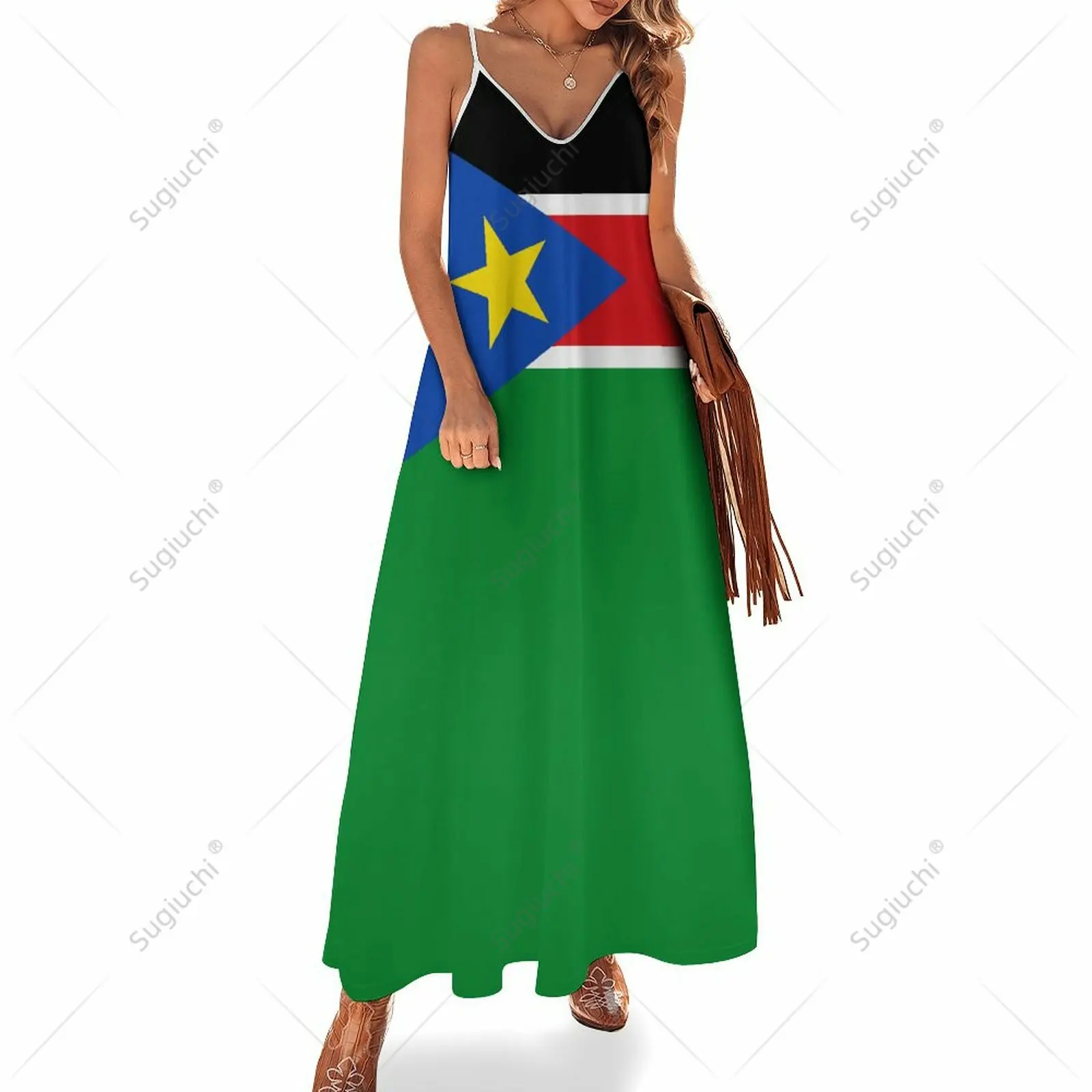 Long Dresses Dress South Sudan Flag Print New Casual Sleeveless Women's V-Neck Printed Dress Swing Retro Dresses
Long Dresses Dress South Sudan Flag Print New Casual Sleeveless Women's V-Neck Printed Dress Swing Retro Dresses