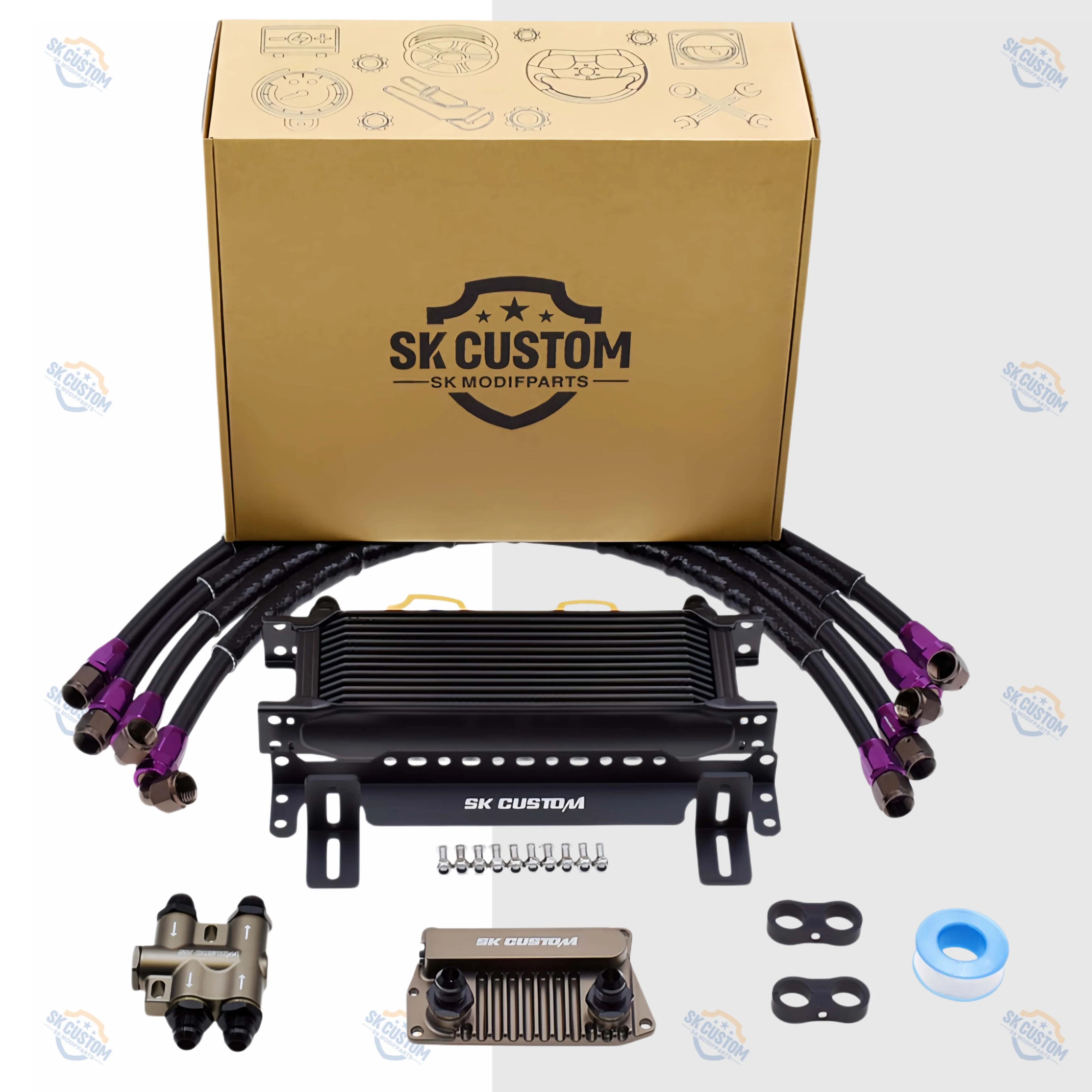 SK CUSTOM Thermostat Engine Oil Cooler Kit For Mercedes M278 M157 Aluminum Oil Radiator OE:A2781880201 / A2781880401
SK CUSTOM Thermostat Engine Oil Cooler Kit For Mercedes M278 M157 Aluminum Oil Radiator OE:A2781880201 / A2781880401