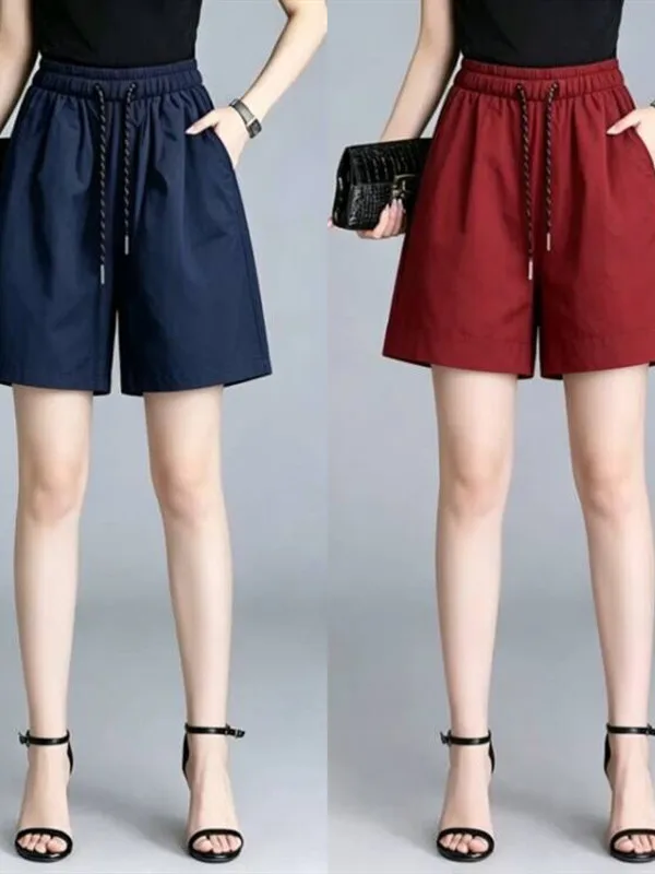 Summer Women's Casual Loose Wide Leg Pants Drawstring Thin Breathable Short Shorts High Waist Polyester Fiber Pure Color
Summer Women's Casual Loose Wide Leg Pants Drawstring Thin Breathable Short Shorts High Waist Polyester Fiber Pure Color