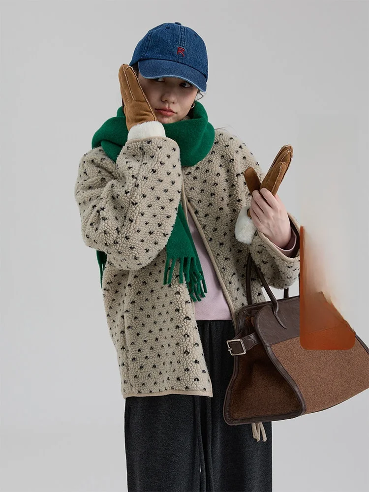 Dwind Women's Thiened Autumn Winter Fur Jaet Loose Stand Collar Polka Dot Warm Top Commute Sle ort Coat
Dwind Women's Thiened Autumn Winter Fur Jaet Loose Stand Collar Polka Dot Warm Top Commute Sle ort Coat