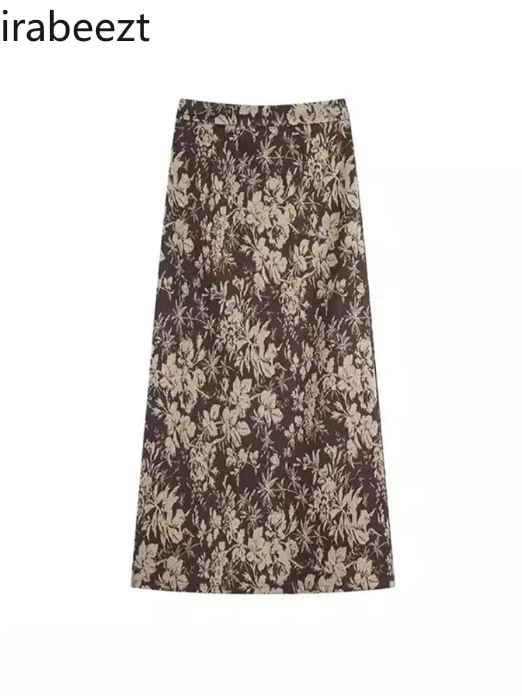 Vintage Print High Waist Slit Hanging Small Midlength A-line Skirt Female Autumn and Winter Temperament All Matching Skirt
Vintage Print High Waist Slit Hanging Small Midlength A-line Skirt Female Autumn and Winter Temperament All Matching Skirt