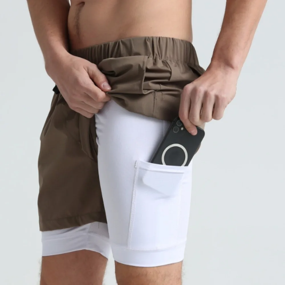 Двухслойные тренировочные шорты в американском стиле для мужчин, эластичный быстросохнущий дизайн с внутренней подкладкой для бега и баскетбола
Двухслойные тренировочные шорты в американском стиле для мужчин, эластичный быстросохнущий дизайн с внутренней подкладкой для бега и баскетбола