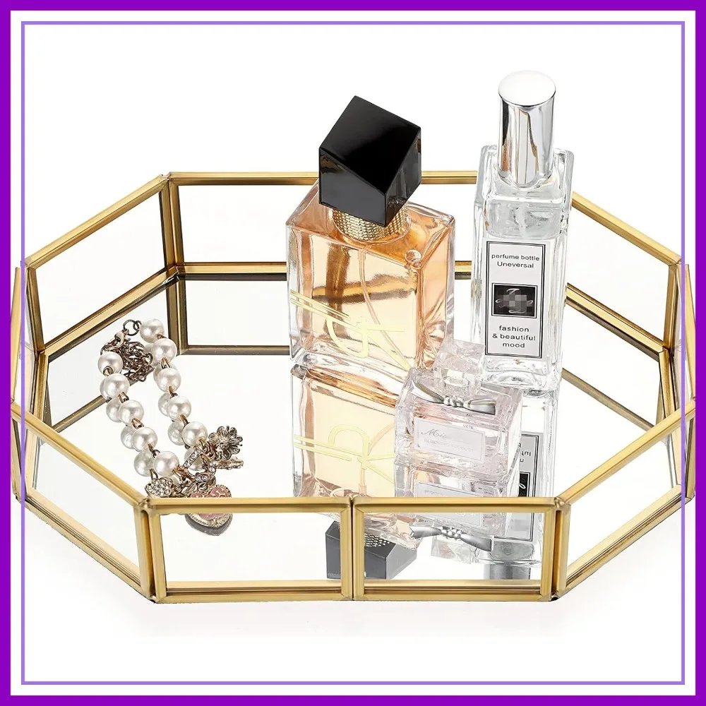 Gold Ornate Vanity Tray - Vintage Octagonal Makeup Organizer for Perfume, Jewelry & Bathroom Storage, Home Decor Tray
Gold Ornate Vanity Tray - Vintage Octagonal Makeup Organizer for Perfume, Jewelry & Bathroom Storage, Home Decor Tray