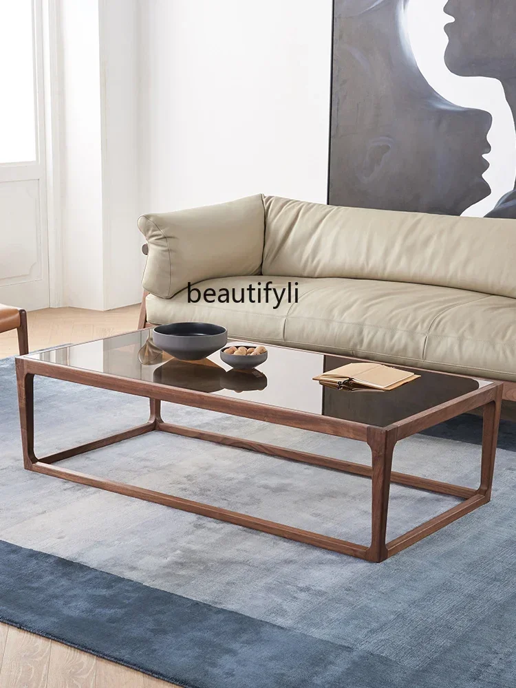 02C North American Black Walnut Wooden Furniture Rectangular Transparent Tempered Glass Tea Table New Chinese Style Solid Wood
02C North American Black Walnut Wooden Furniture Rectangular Transparent Tempered Glass Tea Table New Chinese Style Solid Wood