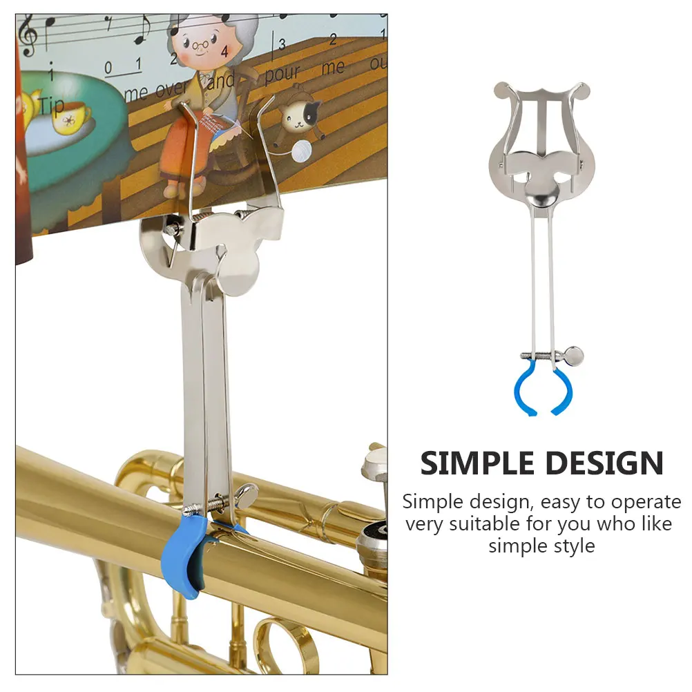 Portable Score Clip Trumpet Instrument Accessories Lyre Music Stand for Concerts Holder Clamp Iron
Portable Score Clip Trumpet Instrument Accessories Lyre Music Stand for Concerts Holder Clamp Iron
