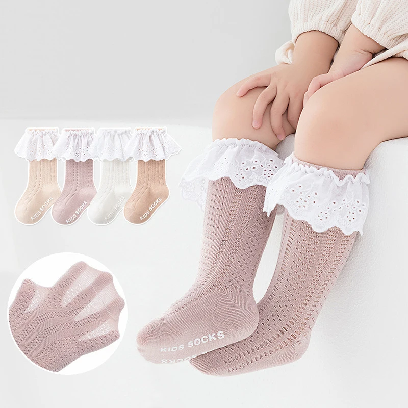 1Pair Baby Girls Knee High Lace Ruffle Princess Socks Toddlers Kids Children Anti Slip Summer Mesh Thin Soft Cotton Stocking
1Pair Baby Girls Knee High Lace Ruffle Princess Socks Toddlers Kids Children Anti Slip Summer Mesh Thin Soft Cotton Stocking