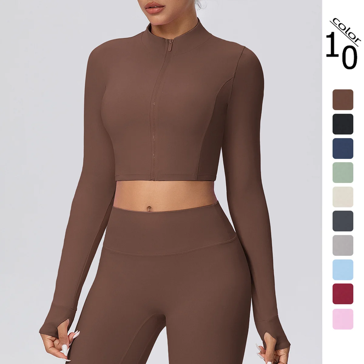 Women's Long Sleeve Top Zipper Jacket Yoga Shirts Running T-Shirt Workout Fitness Gym Sports Top Training Crop Top Clothes
Women's Long Sleeve Top Zipper Jacket Yoga Shirts Running T-Shirt Workout Fitness Gym Sports Top Training Crop Top Clothes