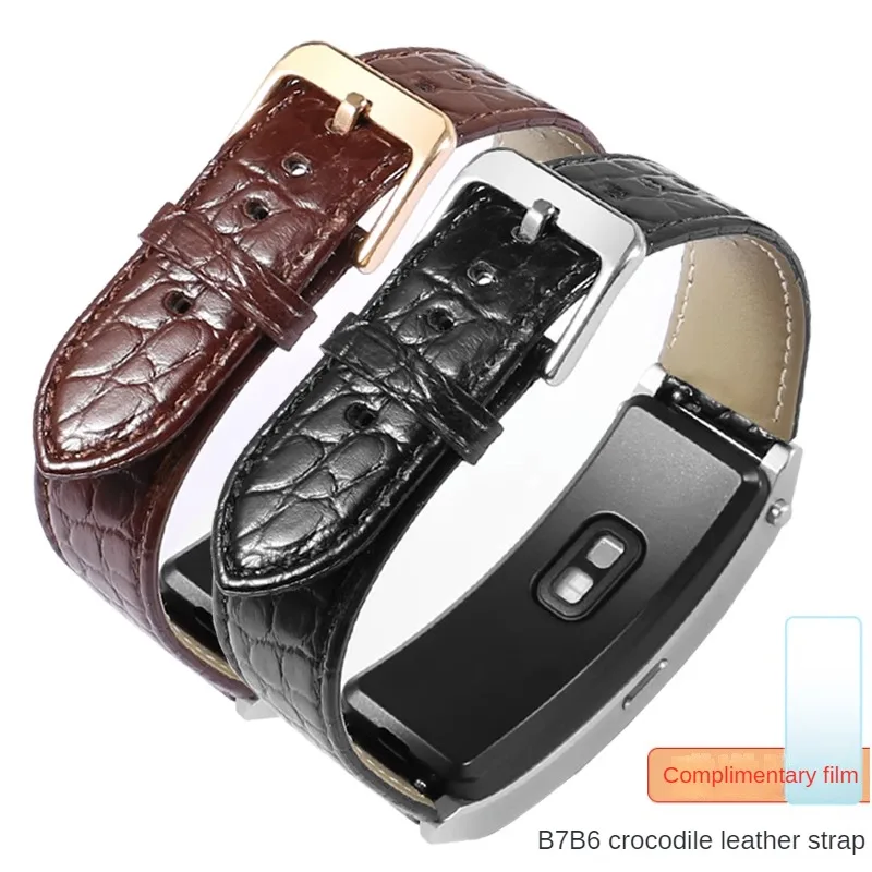 Genuine Leather Watch Strap Substitute B7/B6 Smart Bracelet Series Convex Interface Crocodile Leather Watchband 16mm
Genuine Leather Watch Strap Substitute B7/B6 Smart Bracelet Series Convex Interface Crocodile Leather Watchband 16mm