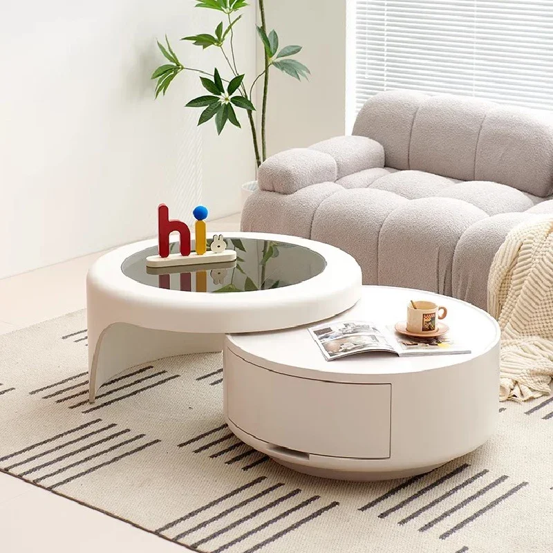 Modern Luxury Coffee Table Center Minimalist Floor Design White Round Coffee Table Living Room Mesa De Centro Home Furnitures 
Modern Luxury Coffee Table Center Minimalist Floor Design White Round Coffee Table Living Room Mesa De Centro Home Furnitures