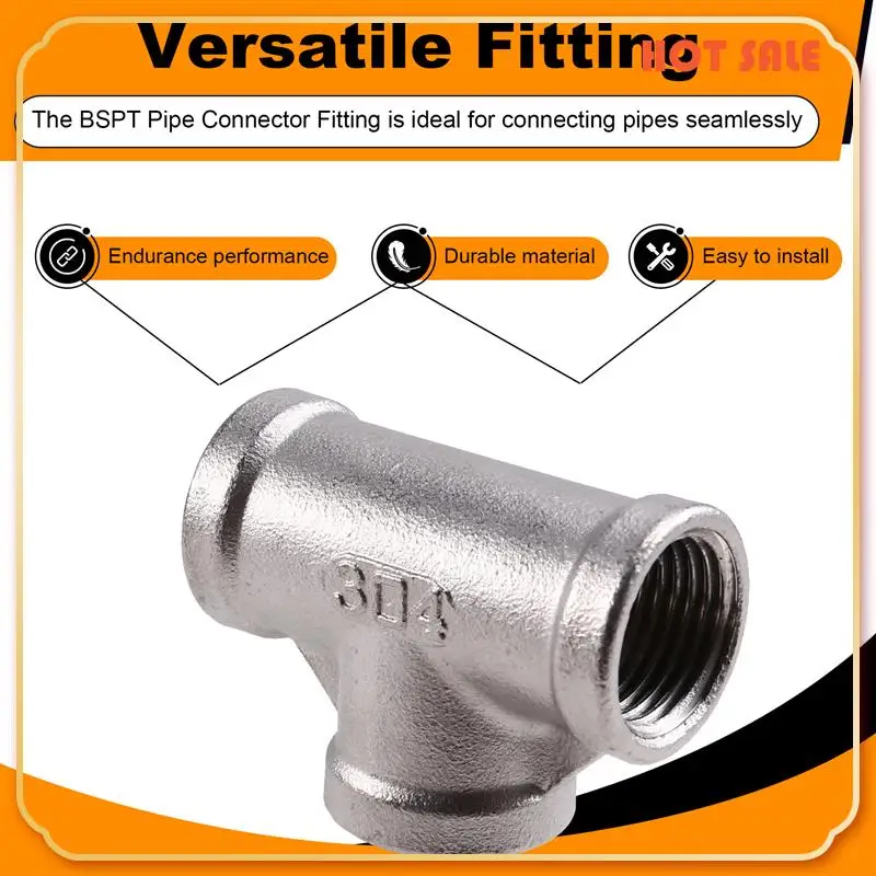 2PCS 304 Stainless Steel Female Thread Tee Connector BSPT Pipe Connector Fitting 1/2" BSPT Pipe Connector
2PCS 304 Stainless Steel Female Thread Tee Connector BSPT Pipe Connector Fitting 1/2" BSPT Pipe Connector