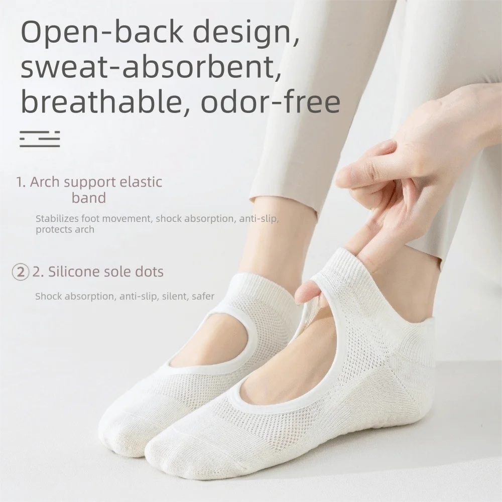 Professional Bottom Silicone Fitness Yoga Socks Hollow Design Anti-slip Floor Socks Grippy Sweat Absorption Women Socks Barre
Professional Bottom Silicone Fitness Yoga Socks Hollow Design Anti-slip Floor Socks Grippy Sweat Absorption Women Socks Barre