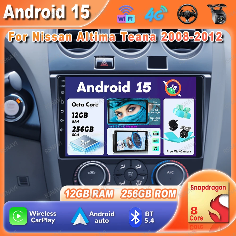 Автомобильный радиоприемник Android 15 для Nissan Altima Teana 2008-2012 Viedo Player Systems RDS, авторадио AI Voice Qualcomm 5G WIFI DVD 4G LTE
Автомобильный радиоприемник Android 15 для Nissan Altima Teana 2008-2012 Viedo Player Systems RDS, авторадио AI Voice Qualcomm 5G WIFI DVD 4G LTE