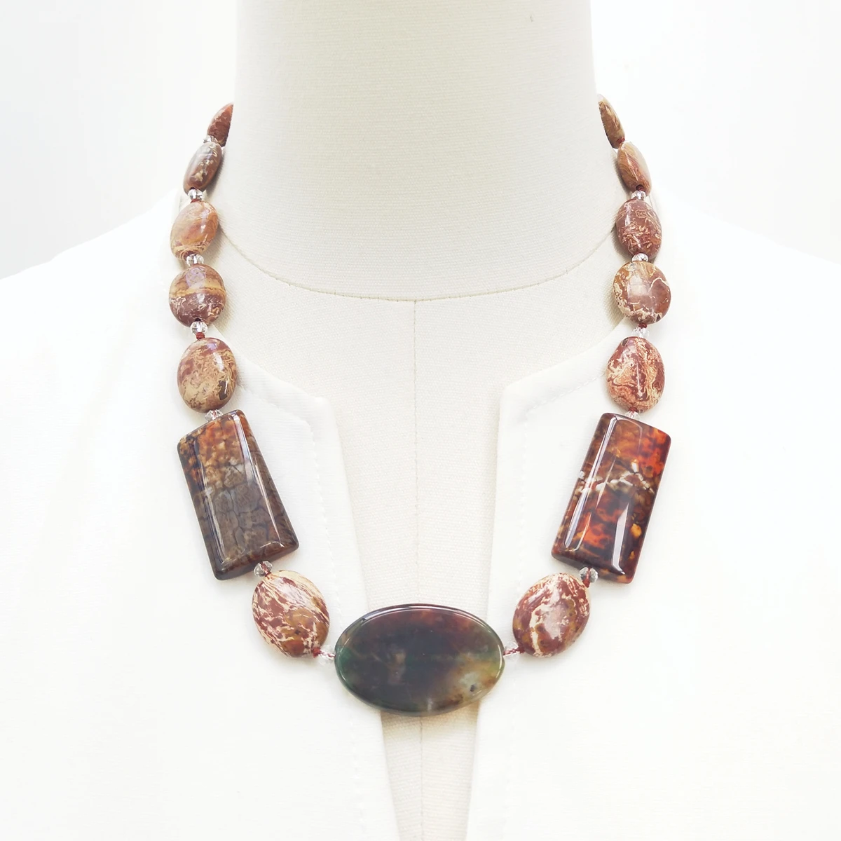 Lii Ji Real Stone Brown Color Agate Jasper Crystal Necklace 57cm Stock Sale Women Jewelry Gift
Lii Ji Real Stone Brown Color Agate Jasper Crystal Necklace 57cm Stock Sale Women Jewelry Gift