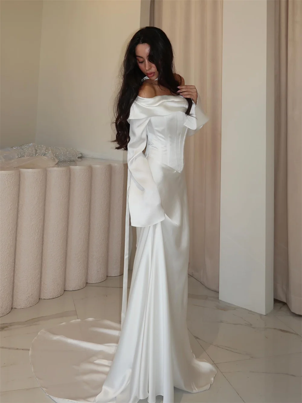 ROYET White Mermaid Formal Strapless Prom Gown Long Sleeve Floor Length Customized Classic Woman Evening Dress New 2026
ROYET White Mermaid Formal Strapless Prom Gown Long Sleeve Floor Length Customized Classic Woman Evening Dress New 2026
