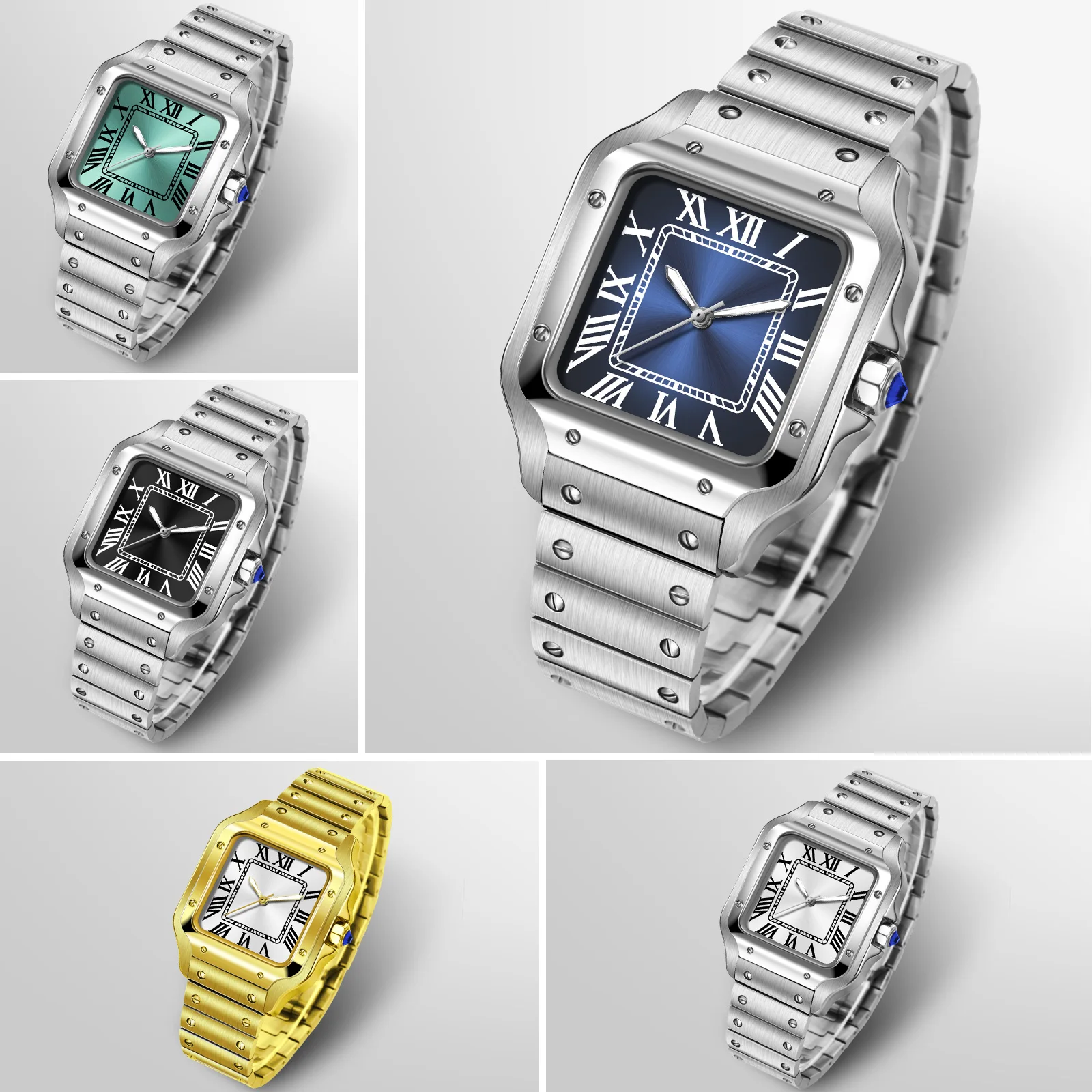 New square mechanical watch NH35 movement luxury new men's mechanical watch life waterproof 30 meters multiple color options
New square mechanical watch NH35 movement luxury new men's mechanical watch life waterproof 30 meters multiple color options