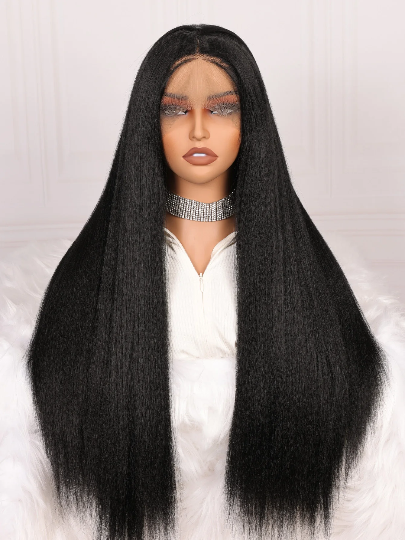 26-дюймовый черный синтетический яки плотности 180 13*4*1 парик фронта шнурка странный прямой длинный для женщин детские волосы предварительно выщипанные ежедневно бесклеевые
26-дюймовый черный синтетический яки плотности 180 13*4*1 парик фронта шнурка странный прямой длинный для женщин детские волосы предварительно выщипанные ежедневно бесклеевые