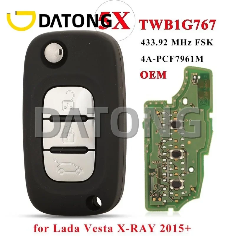 CHANKey 5pcs Flip Remote Key 3Button 433MHz PCF7961M 4A For Lada Vesta X-RAY XRAY Granta Kalina Priora 2015-2019 TWB1G767 OEM
CHANKey 5pcs Flip Remote Key 3Button 433MHz PCF7961M 4A For Lada Vesta X-RAY XRAY Granta Kalina Priora 2015-2019 TWB1G767 OEM