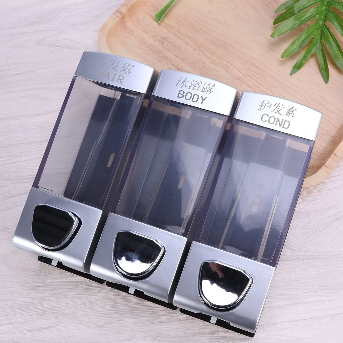 Wall-Mounted 3 Outlet Soap Dispenser Gel Shampoo Pump For Bathroom Kitchen Hotel Use Refillable Liquid Container Easy 
Wall-Mounted 3 Outlet Soap Dispenser Gel Shampoo Pump For Bathroom Kitchen Hotel Use Refillable Liquid Container Easy