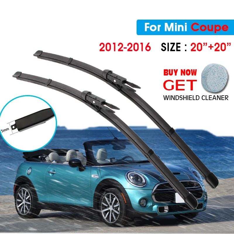 Car Wiper Blade For Mini Coupe 20"+20" 2012-2016 Auto Windscreen Windshield Wipers Blades Window Wash Fit Pinch Tab Arm
Car Wiper Blade For Mini Coupe 20"+20" 2012-2016 Auto Windscreen Windshield Wipers Blades Window Wash Fit Pinch Tab Arm