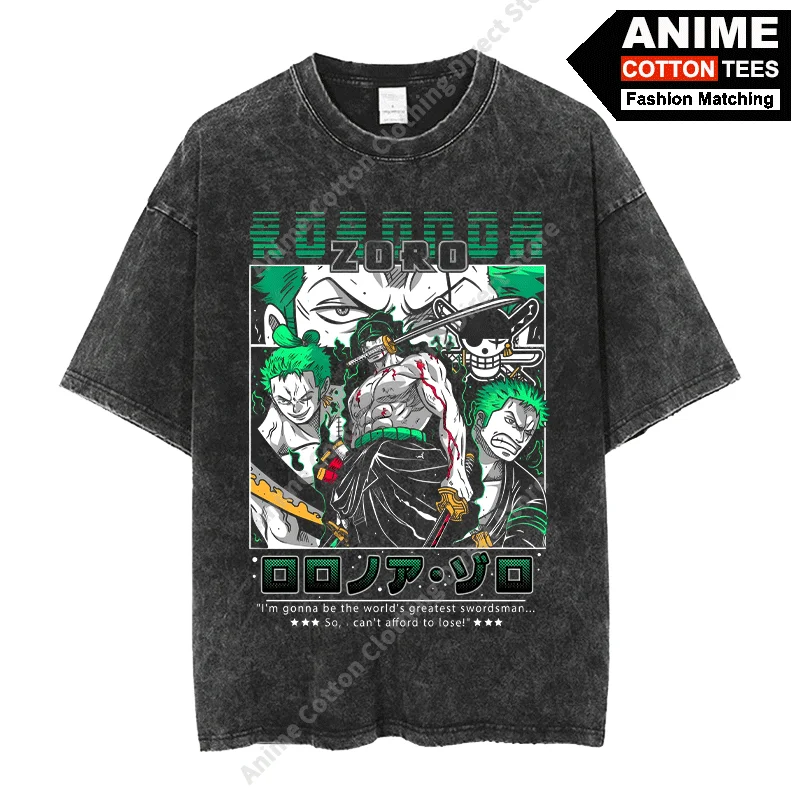 Anime ONE PIECE - Super cool Zoro Print T Shirt Harajuku Street Men Women Casual Short Sleeve Cotton Washed Vintage Loose Tees
Anime ONE PIECE - Super cool Zoro Print T Shirt Harajuku Street Men Women Casual Short Sleeve Cotton Washed Vintage Loose Tees