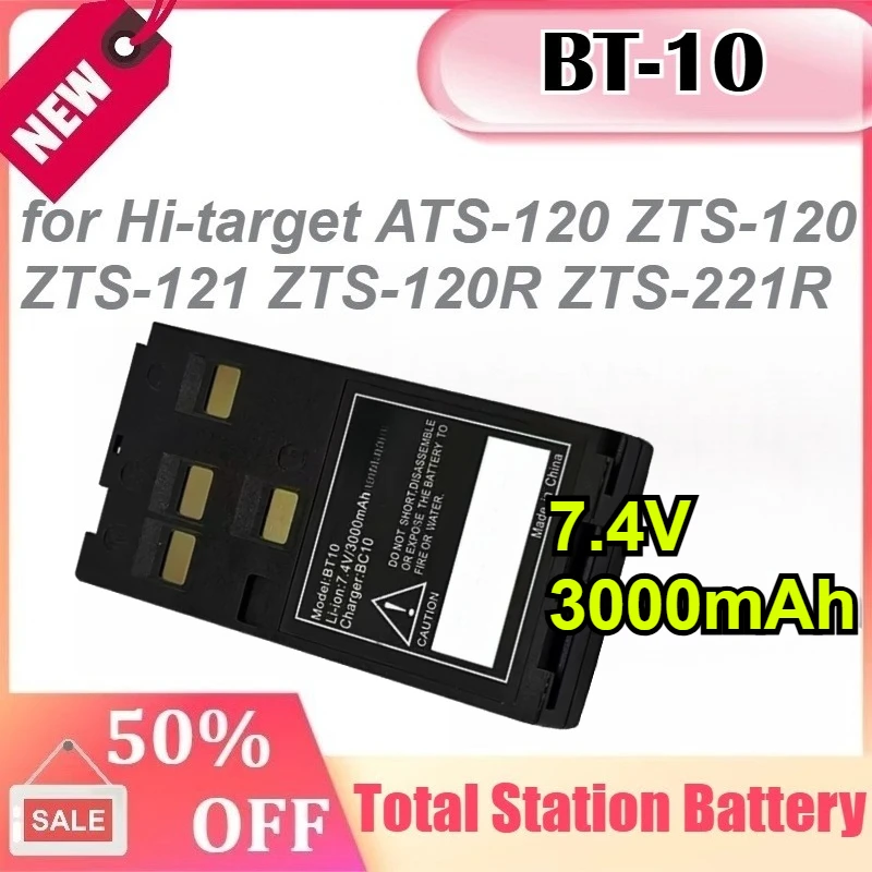 BT-10 7.4V 3000mAh for Hi-target ATS-120 ZTS-120 ZTS-121 ZTS-120R ZTS-221R Total Station Battery
BT-10 7.4V 3000mAh for Hi-target ATS-120 ZTS-120 ZTS-121 ZTS-120R ZTS-221R Total Station Battery